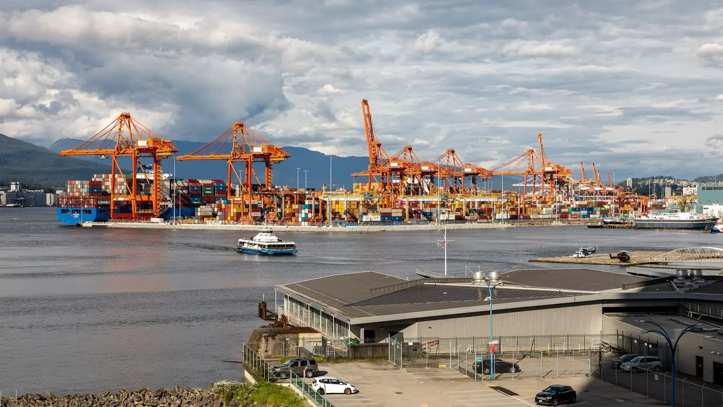 Container cranes at the Centerm terminal in the Port of Vancouver