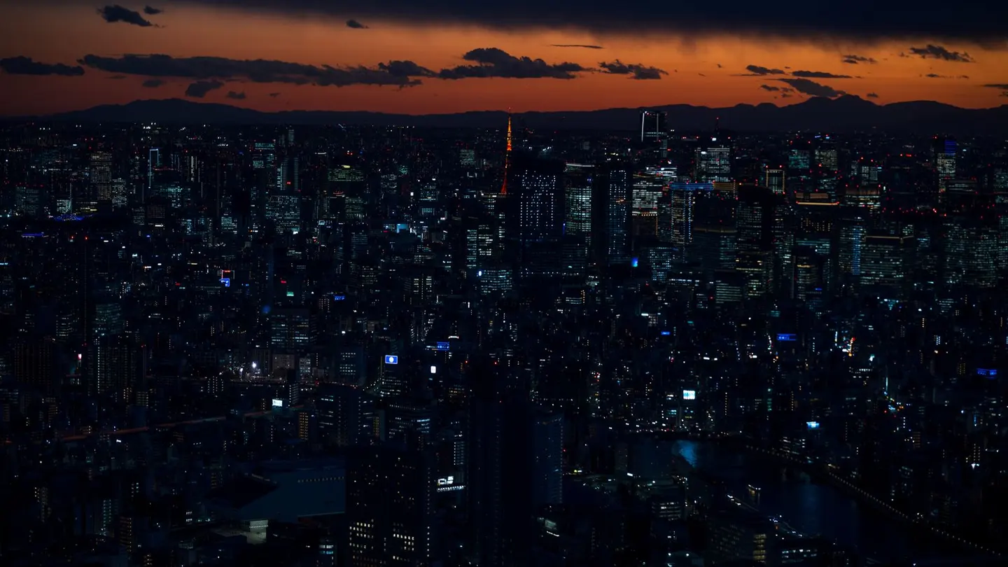 Breathtaking tokyo cityscape at twilight.