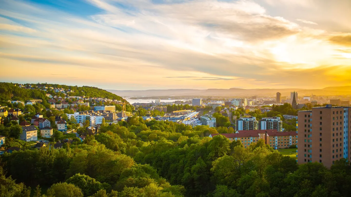 Aerial shot of oslo.