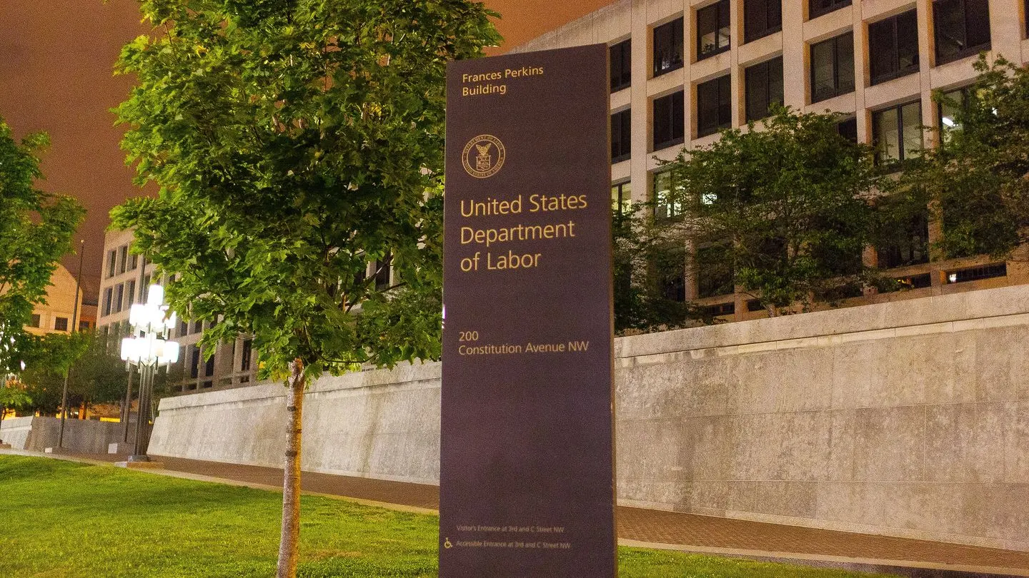 The Frances Perkins Building, headquarters of the US Department of Labor, in Washington, D.C.